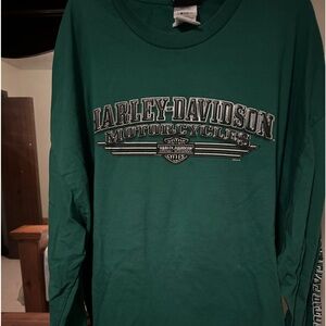 Men’s 3X long sleeve green Harley Davidson T-shirt